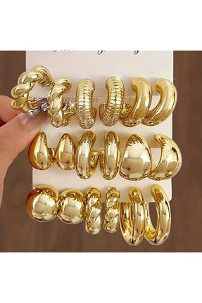 گوشواره استیل (فولاد) زرد استیل (فولاد) Perry Accesories - کد 876769727