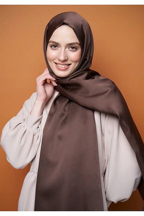 شال قهوه ای زنانه ابریشم Modabelis - کد 876807937