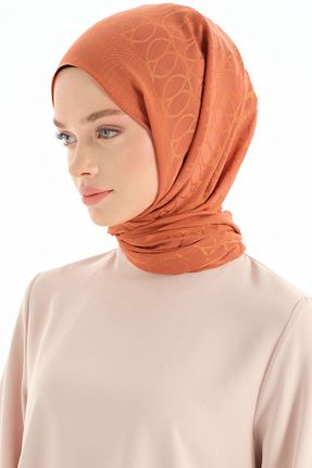 شال نارنجی زنانه پنبه ای Tuğba - کد 876809526