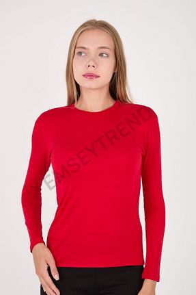 بادی قرمز زنانه پنبه ای emseytrend - کد 876820232