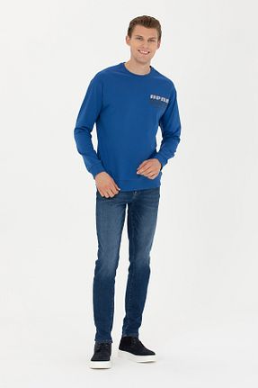 سوئیشرت آبی مردانه چاپی U.S. Polo Assn. - کد 876824822