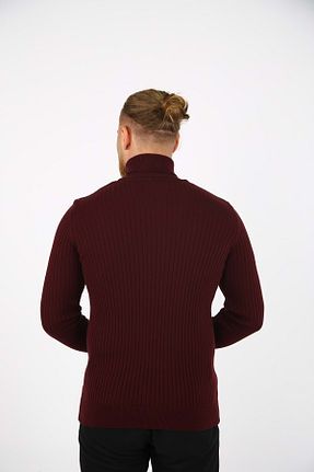پلیور زرشکی مردانه اسلیم فیت Brango - کد 876836037