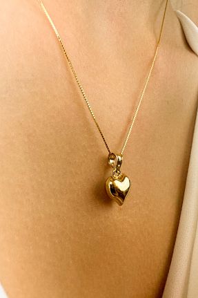 گردنبند طلا رنگی زنانه 14 عیار KRAFTIVA JEWELRY - کد 876849396