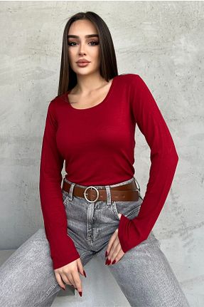 بادی زرشکی زنانه یقه مربعی modavingo - کد 876839926