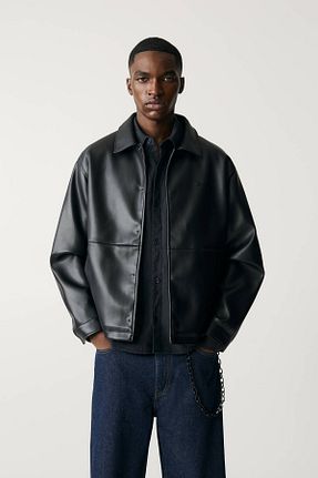 کت مشکی مردانه Comfort Pull & Bear - کد 883461692