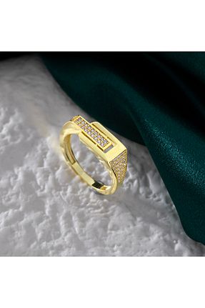 انگشتر نقره زرد زنانه زیرکن Akgül Silver - کد 876841098