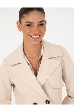 ترنچکت طوسی زنانه پلی استر Pierre Cardin - کد 876861958