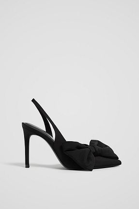 کفش پاشنه بلند کلاسیک مشکی زنانه پلی استر Stradivarius - کد 876863806