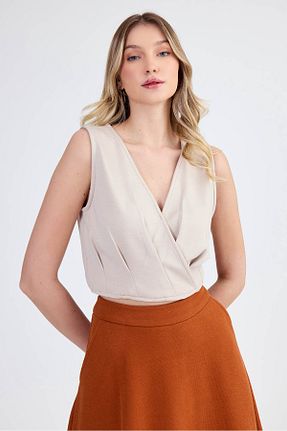 بلوز طوسی زنانه ساده Vitrin - کد 876869524