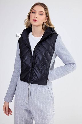 کاپشن مشکی زنانه Fitted Vitrin - کد 876869520