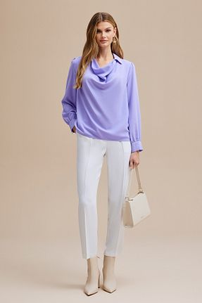 بلوز بنفش زنانه ساده Naramaxx - کد 876876113
