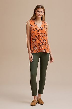 بلوز سفید زنانه گلدار Naramaxx - کد 876875935