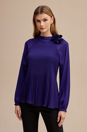 بلوز بنفش زنانه ساده Naramaxx - کد 876875678