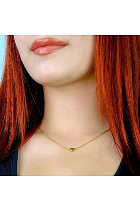 گردنبند استیل ( فولاد ) زرد زنانه استیل ضد زنگ Hediye Yolda - کد 876889997