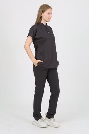 ست بالاتنه و پائین تنه طوسی زنانه بافتنی Nevsa - کد 876883933