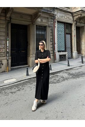 لباس مشکی زنانه تریکو Ecenin Favorileri - کد 876883468