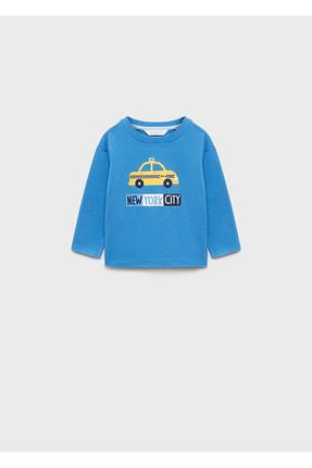 تیشرت آبی بچه گانه رگولار MANGO Baby - کد 838740907