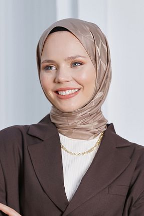 روسری قهوه ای پنبه ای Loryan - کد 876928958