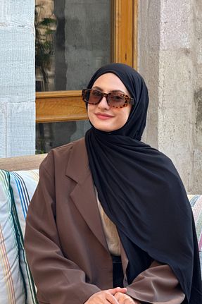 شال مشکی زنانه ویسکون Şalland - کد 876926216