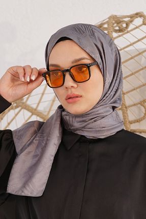 روسری طوسی پنبه ای Loryan - کد 876929158