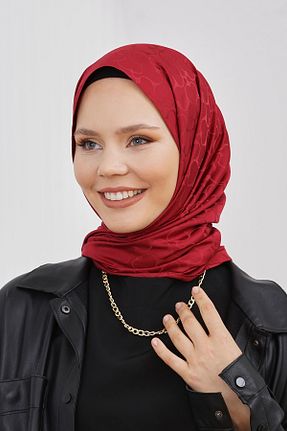 شال زرشکی زنانه پنبه ای Loryan - کد 876927820