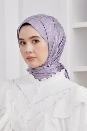 شال بنفش زنانه پنبه ای Loryan - کد 876929198