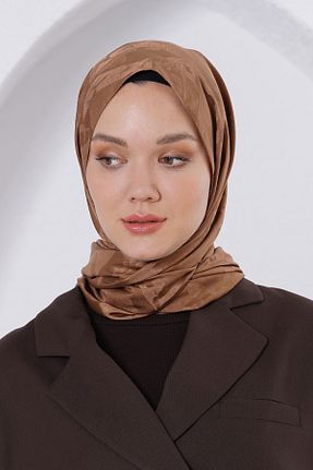 شال قهوه ای زنانه پنبه ای Loryan - کد 876927995