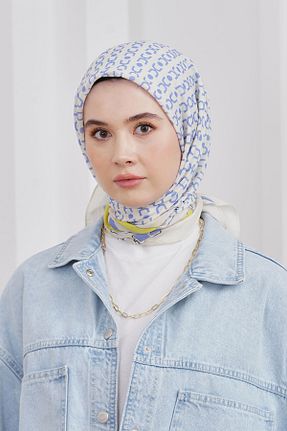 روسری بژ پنبه ای Loryan - کد 876928030