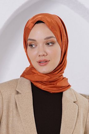 شال نارنجی زنانه پنبه ای Loryan - کد 876927830
