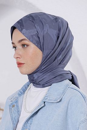 شال آبی زنانه پنبه ای Loryan - کد 876927844