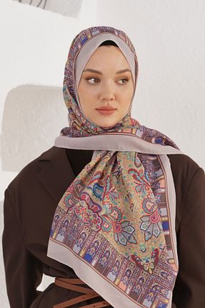 شال صورتی زنانه مخلوط کتان Loryan - کد 876927753