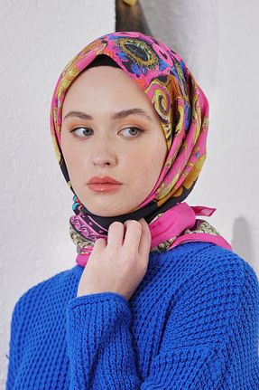 روسری صورتی پنبه ای Loryan - کد 876927987