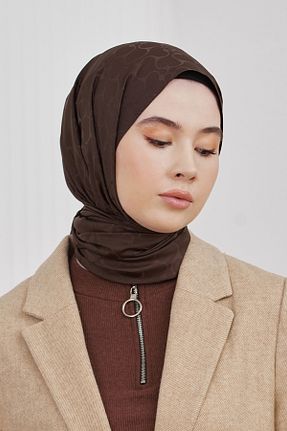 روسری قهوه ای پنبه ای Loryan - کد 876928021