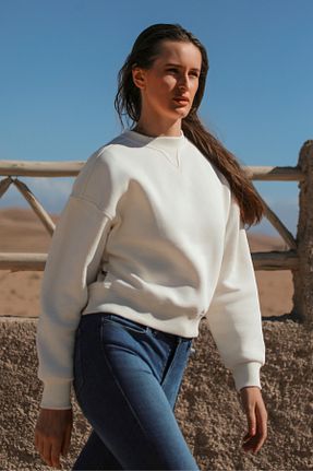 سوئیشرت آبی زنانه ساده Whish - کد 869215788