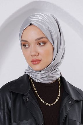 شال طوسی زنانه پنبه ای Loryan - کد 876928513