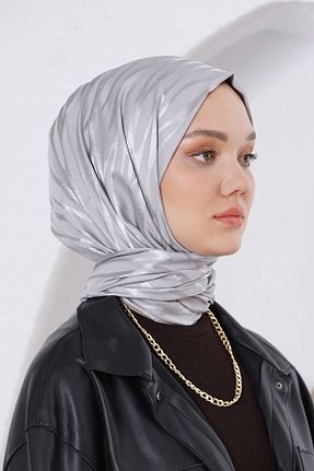 شال طوسی زنانه پنبه ای Loryan - کد 876928513
