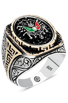 انگشتر نقره طوسی مردانه 925 عیار OTTOTESBİH - کد 876957236