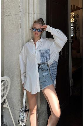 پیراهن آبی زنانه گشاد FASHION COCKTAIL - کد 876965910