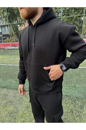 ست بالاتنه و پائین تنه مشکی مردانه بافتنی Negro - کد 876964814