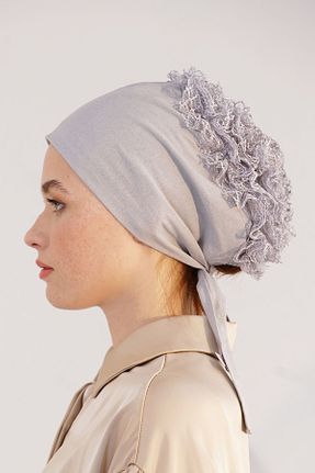 کلاه شنای حجاب طوسی زنانه Loryan - کد 876985647