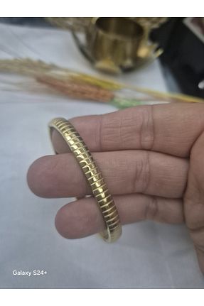 دستبند استیل (فولاد) طلائی زنانه استیل (فولاد) Pinkimaj - کد 879385450