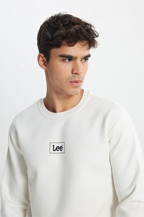 سوئیشرت سفید مردانه ساده Lee - کد 218348847