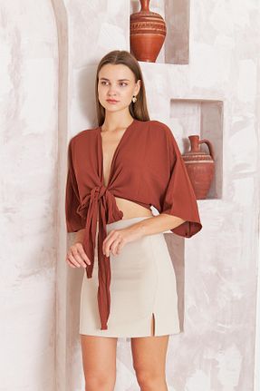 دامن بژ زنانه ساده Darlin Moda - کد 849808821
