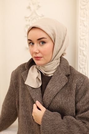روسری قهوه ای پلی استر Silk Home - کد 877074678