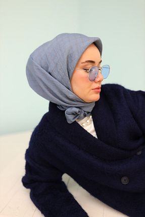 روسری آبی پلی استر Silk Home - کد 877074592