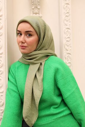 روسری سبز پلی استر Silk Home - کد 877074457
