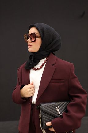 روسری مشکی پلی استر Silk Home - کد 877074413