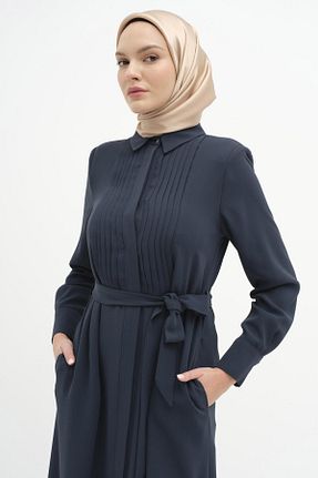 مانتو بلند حجاب سبز زنانه Tuğba - کد 877078300