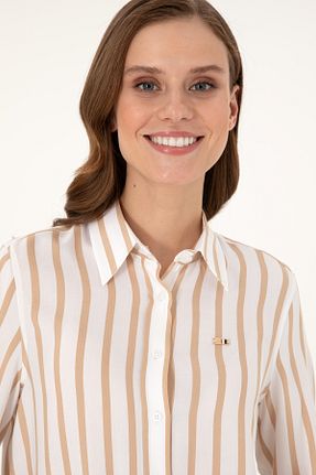 پیراهن سفید زنانه یقه دکمه دار U.S. Polo Assn. - کد 877118145