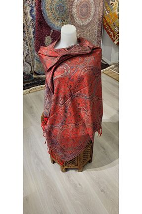 شال قرمز زنانه کشمیر TOPRAK ART GALLERY - کد 877119027